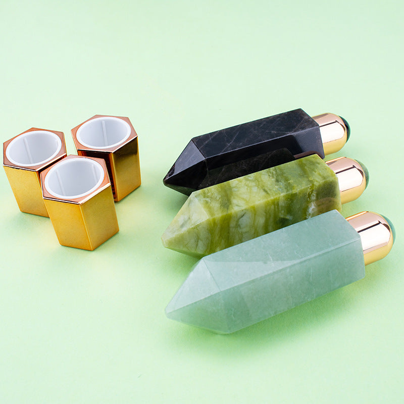 Jade Essential Oil Bottle Powder Crystal Facial Acupuncture Stick
