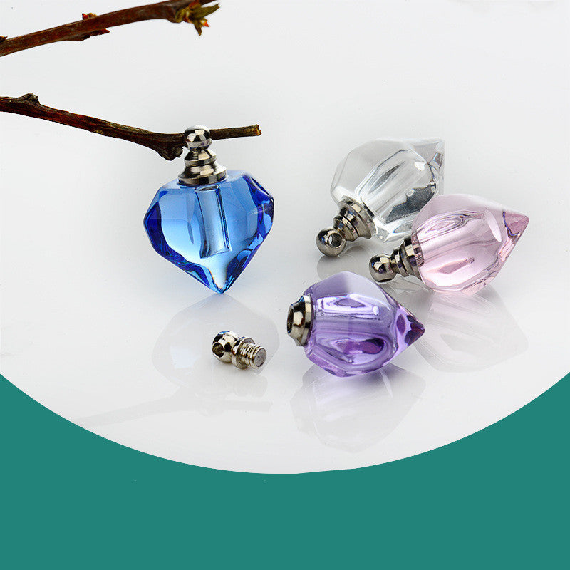 Ordinary Rice Carving Crystal Bottle Essential Oil Pendant