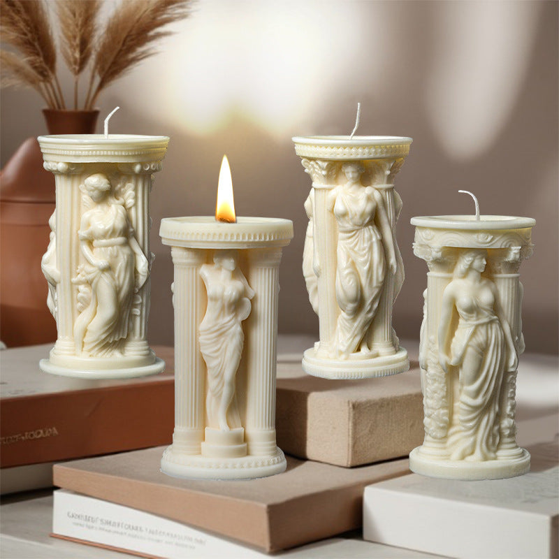 Athena Goddess Aromatherapy Candle Silicone Mold