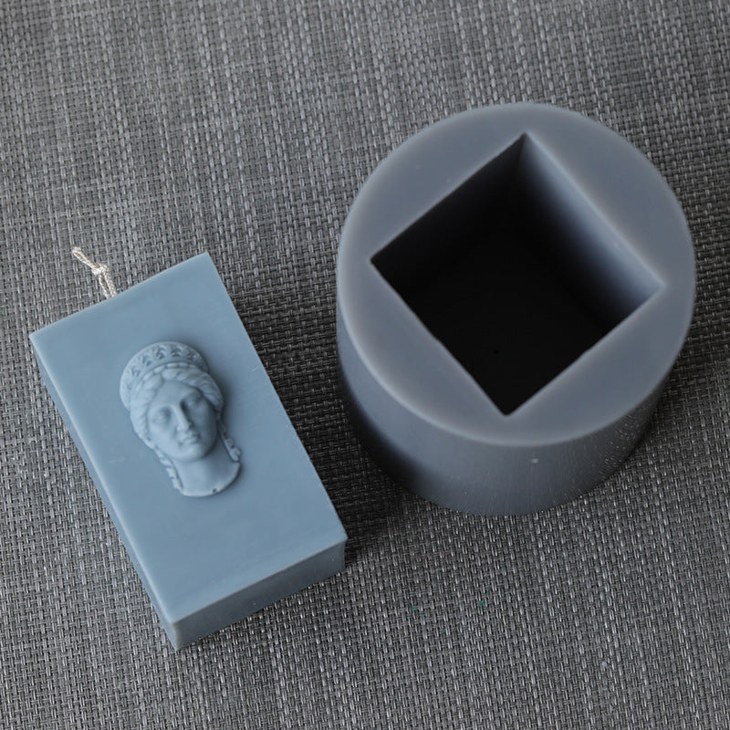 Vintage Athens Goddess Head Candle Stencil