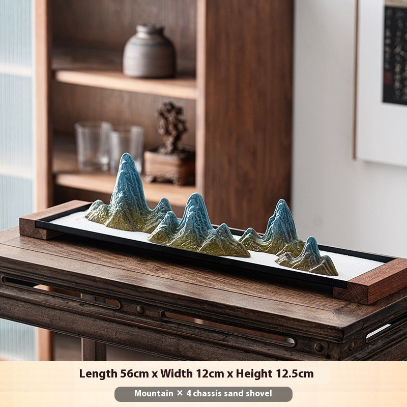 Zen Ceramic Rockery Sand Table Decoration