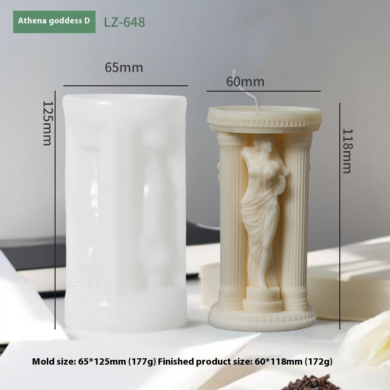 Athena Goddess Aromatherapy Candle Silicone Mold