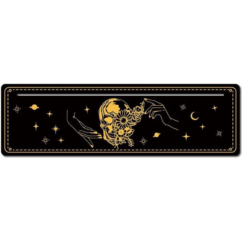 Black New Moon Shape Wooden Tarot Card Clamp Bracket Base Decoration
