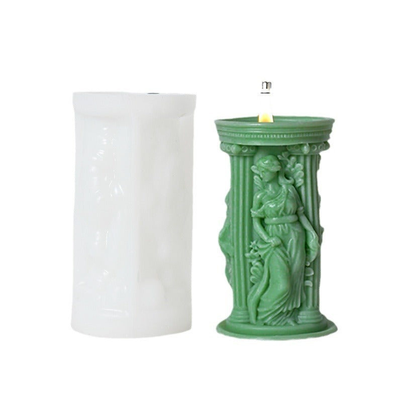 Athena Goddess Aromatherapy Candle Silicone Mold