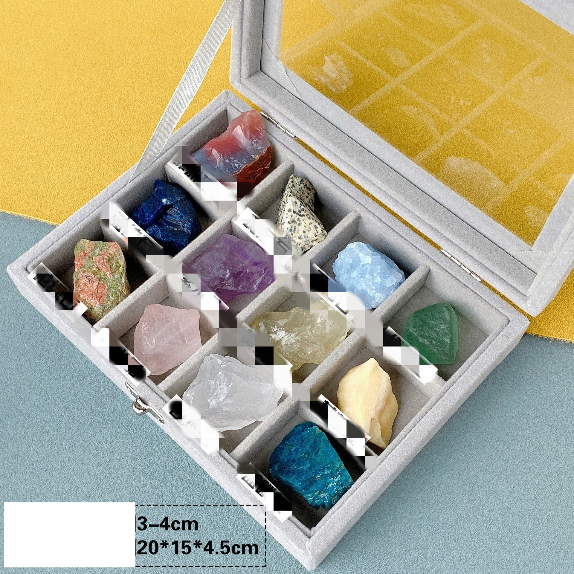 Natural Crystal Raw Stone Children's Gem Ore Specimen Box