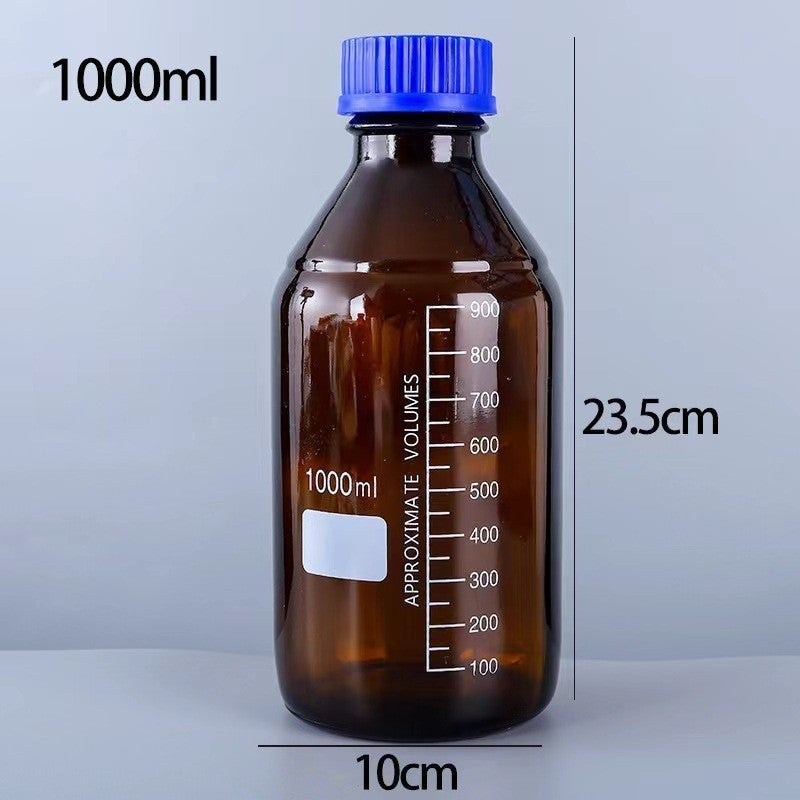 250ml500ml1000ml Brown Blue Lid Reagent Bottle Dark Glass Bottle Utensils
