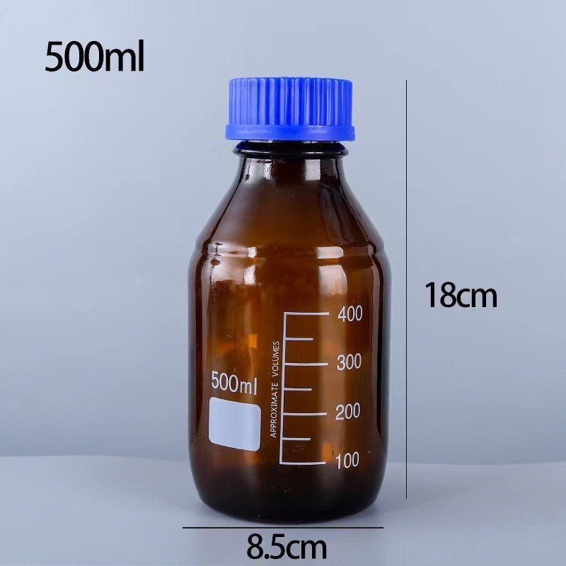 250ml500ml1000ml Brown Blue Lid Reagent Bottle Dark Glass Bottle Utensils