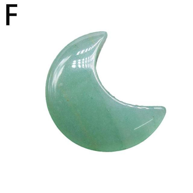 30mm Moon Crystal Jewelry Agate Jade Carving Crafts
