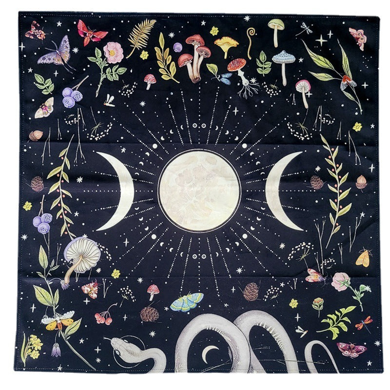 Three-phase Month Netherlands Velvet Tarot Square Home Small Tablecloth
