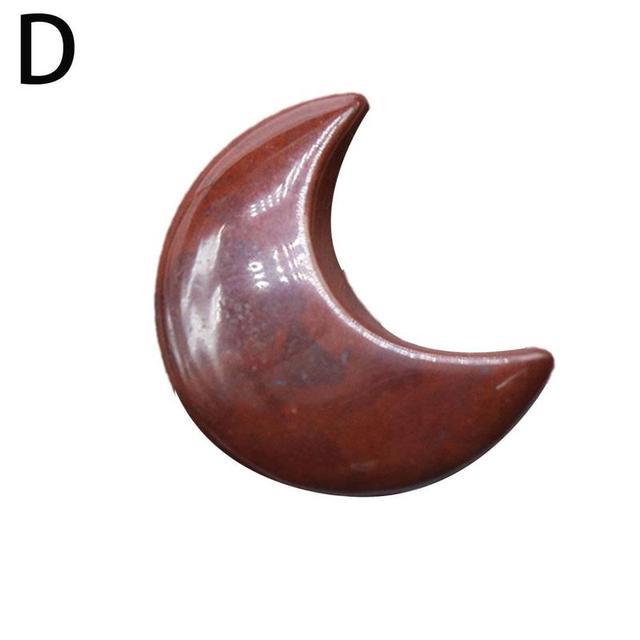 30mm Moon Crystal Jewelry Agate Jade Carving Crafts