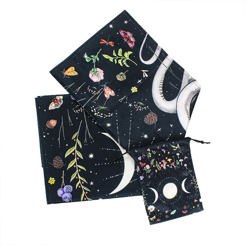 Three-phase Month Netherlands Velvet Tarot Square Home Small Tablecloth