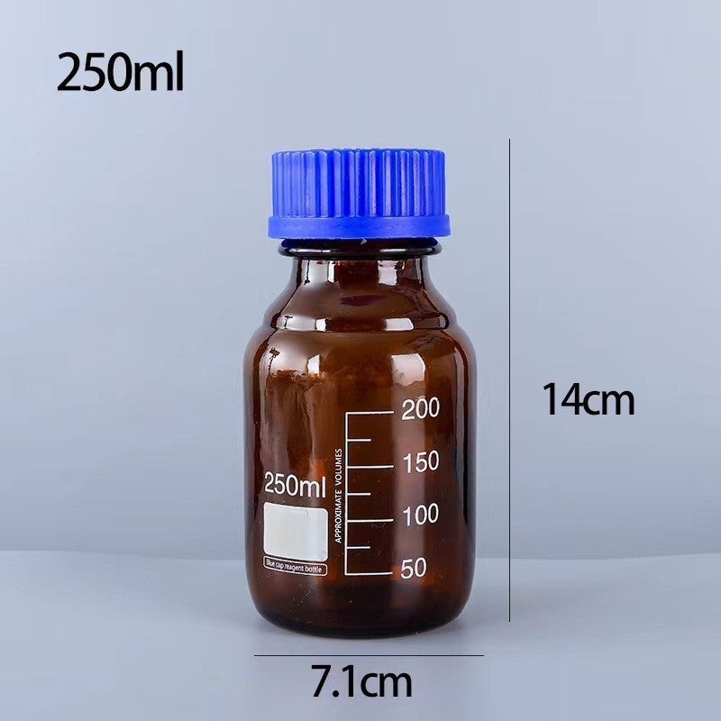 250ml500ml1000ml Brown Blue Lid Reagent Bottle Dark Glass Bottle Utensils