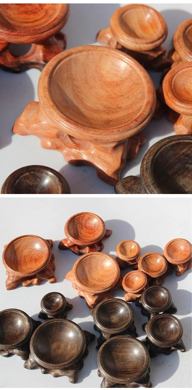 Egg Carving Gourd Wen Play Walnut Round Base