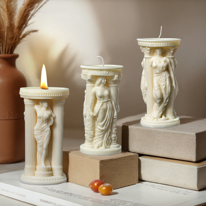 Athena Goddess Aromatherapy Candle Silicone Mold