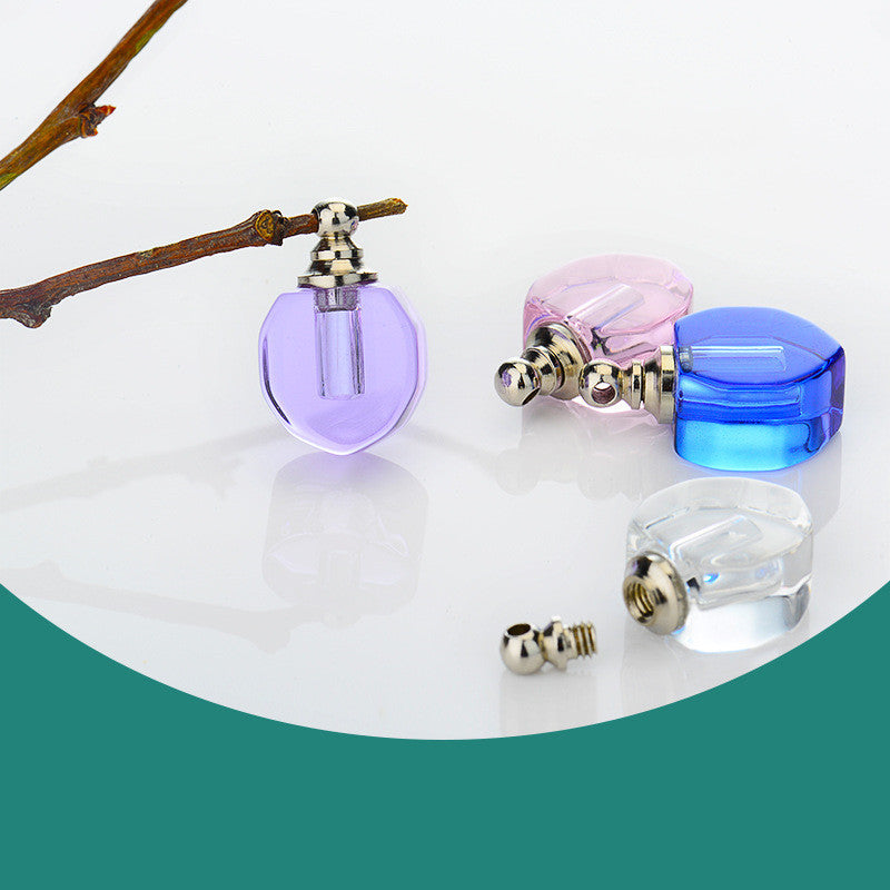Ordinary Rice Carving Crystal Bottle Essential Oil Pendant