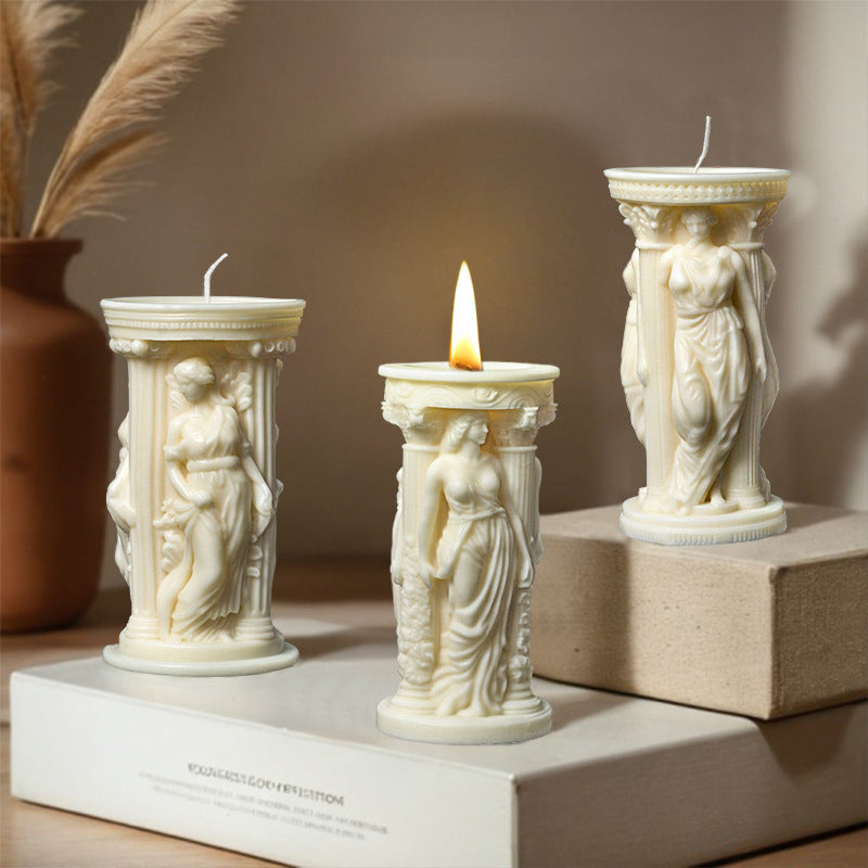 Athena Goddess Aromatherapy Candle Silicone Mold