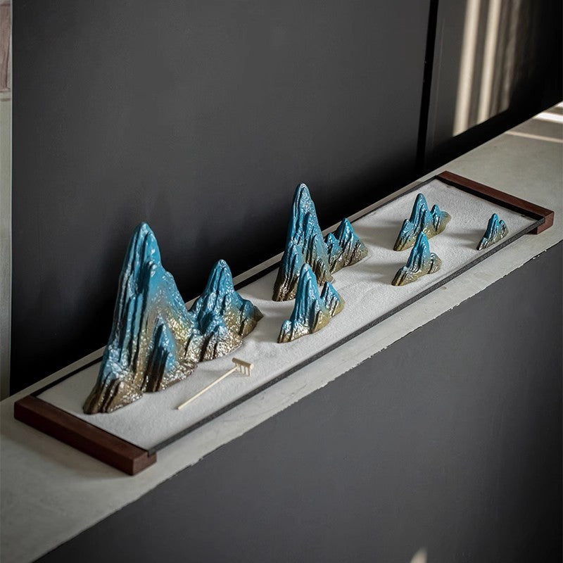 Zen Ceramic Rockery Sand Table Decoration