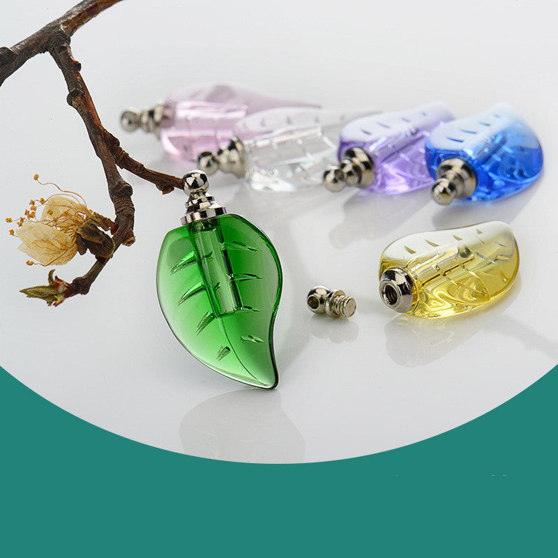 Ordinary Rice Carving Crystal Bottle Essential Oil Pendant