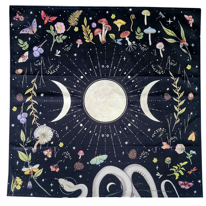 Three-phase Month Netherlands Velvet Tarot Square Home Small Tablecloth