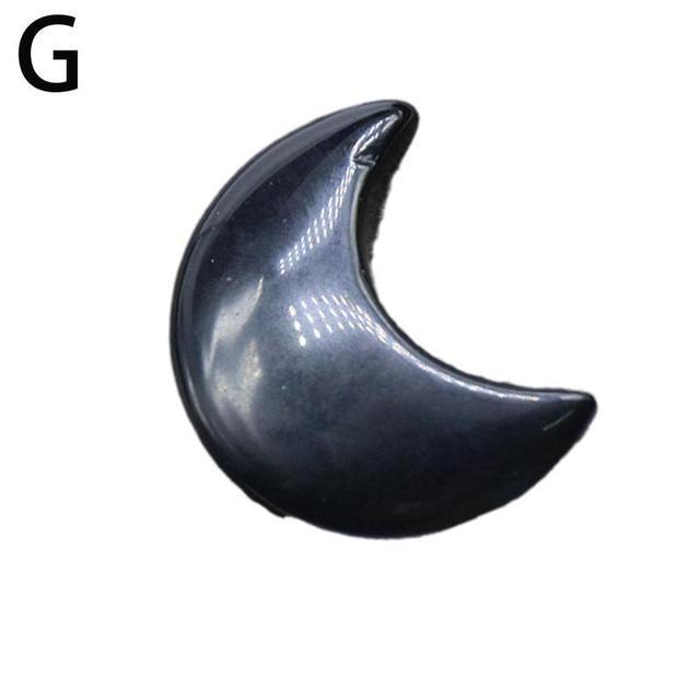30mm Moon Crystal Jewelry Agate Jade Carving Crafts