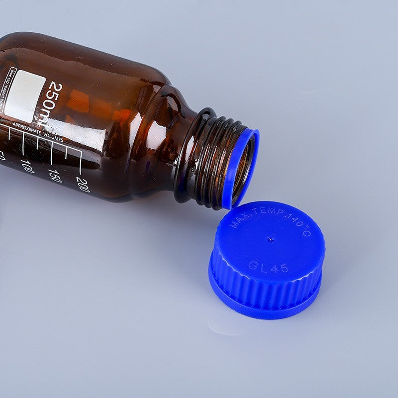 250ml500ml1000ml Brown Blue Lid Reagent Bottle Dark Glass Bottle Utensils