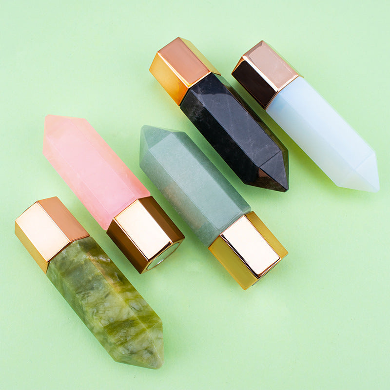 Jade Essential Oil Bottle Powder Crystal Facial Acupuncture Stick