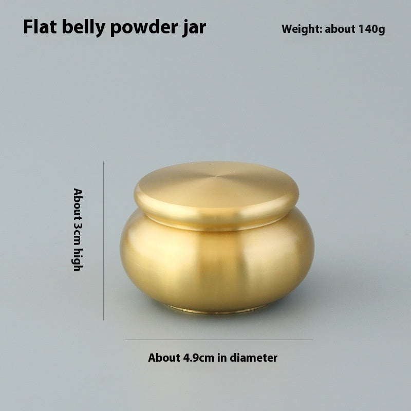 Pure Copper Fragrance Jar Brass Powder Bottle Mini Small Jar