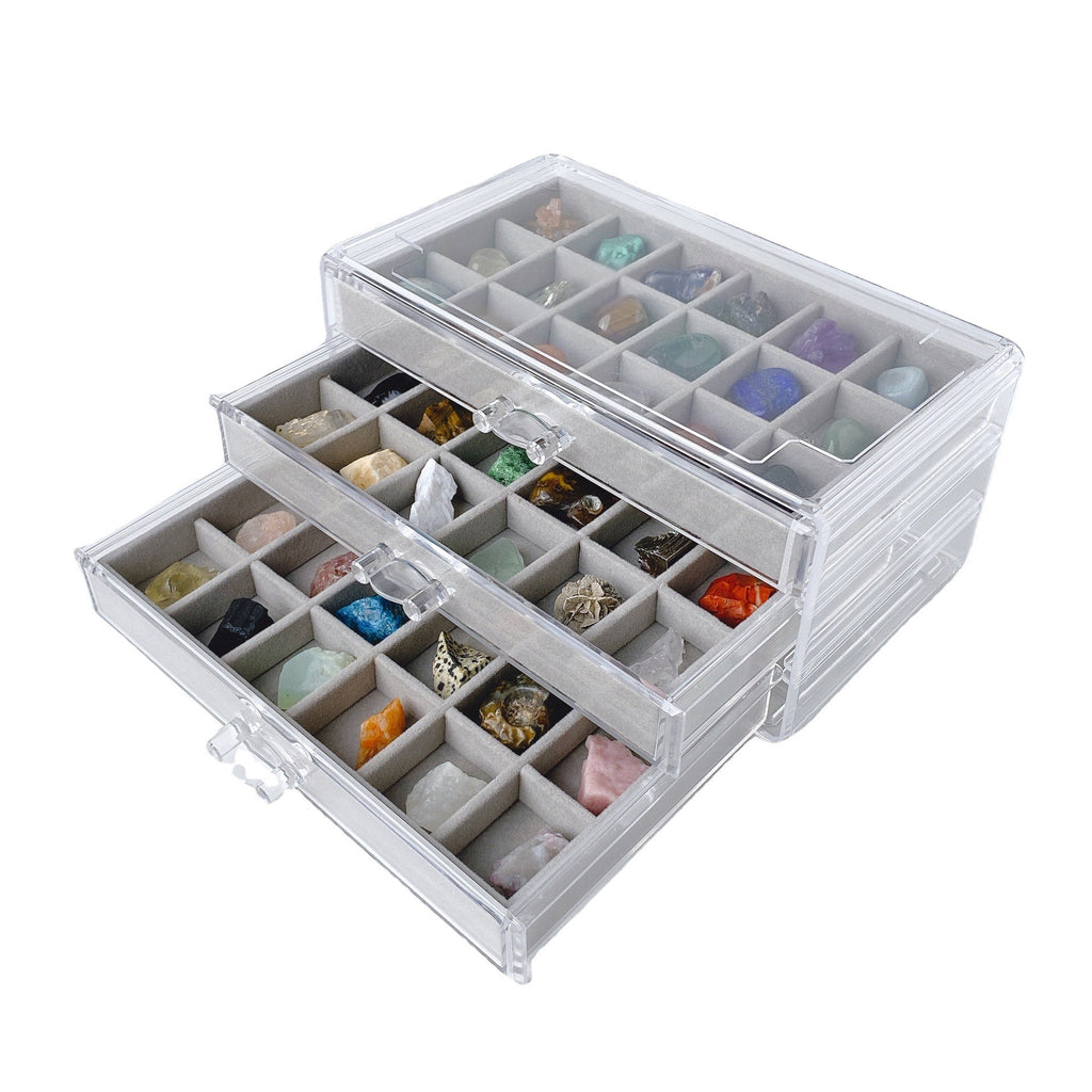 Natural Crystal Raw Stone Children's Gem Ore Specimen Box