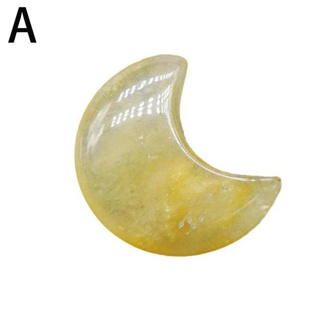30mm Moon Crystal Jewelry Agate Jade Carving Crafts