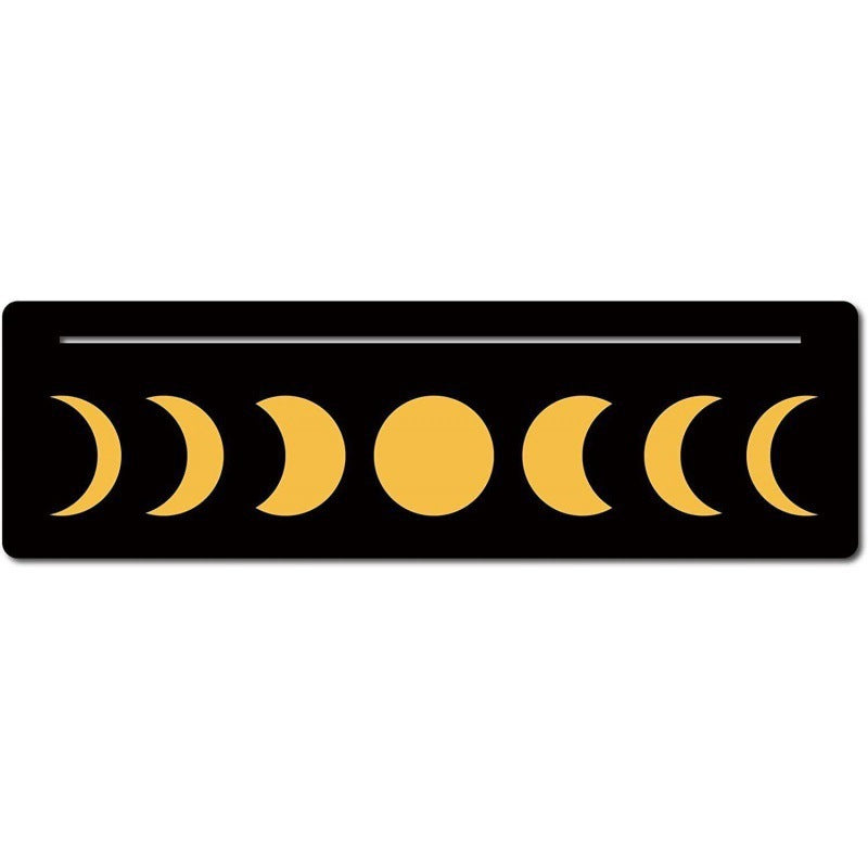 Black New Moon Shape Wooden Tarot Card Clamp Bracket Base Decoration