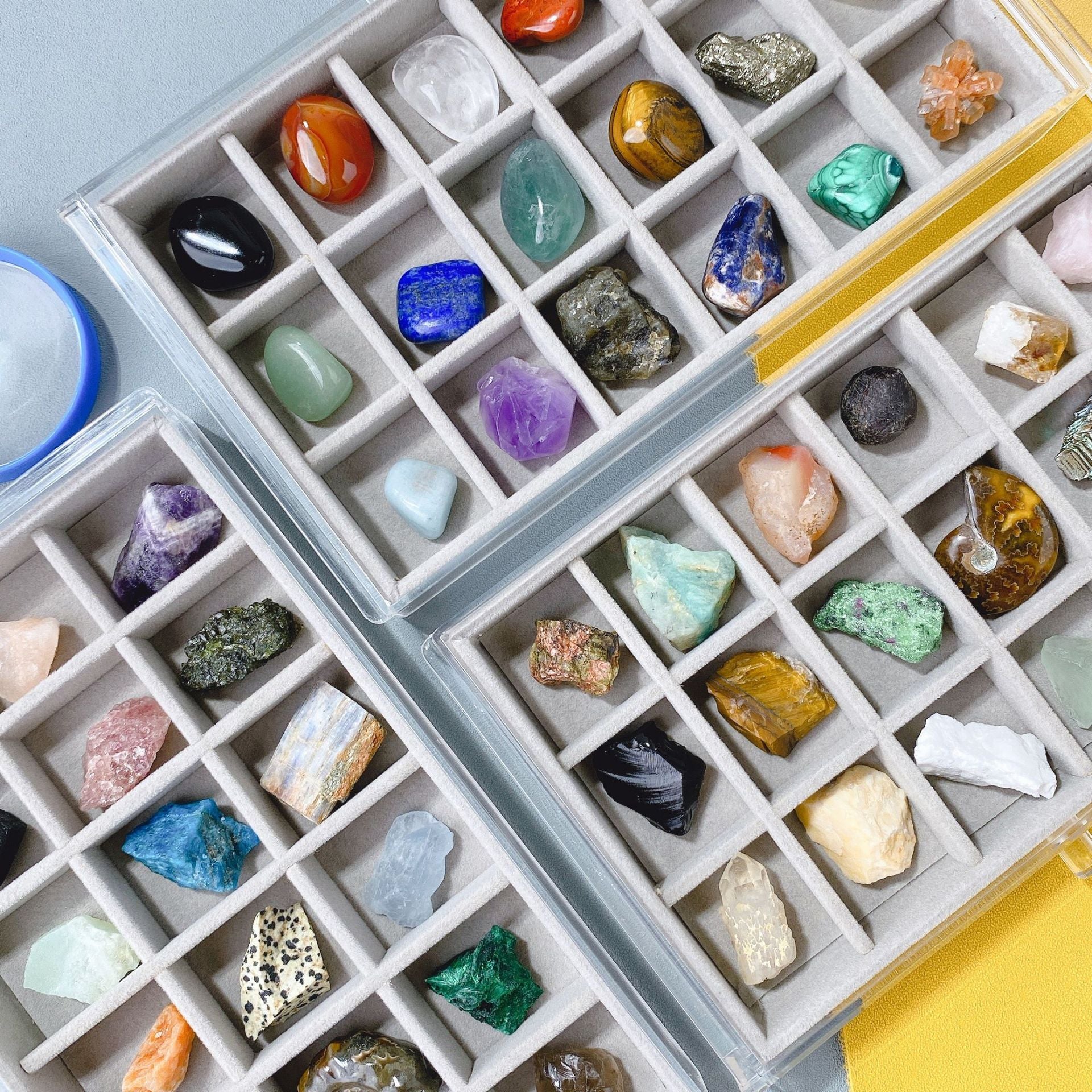 Natural Crystal Raw Stone Children's Gem Ore Specimen Box