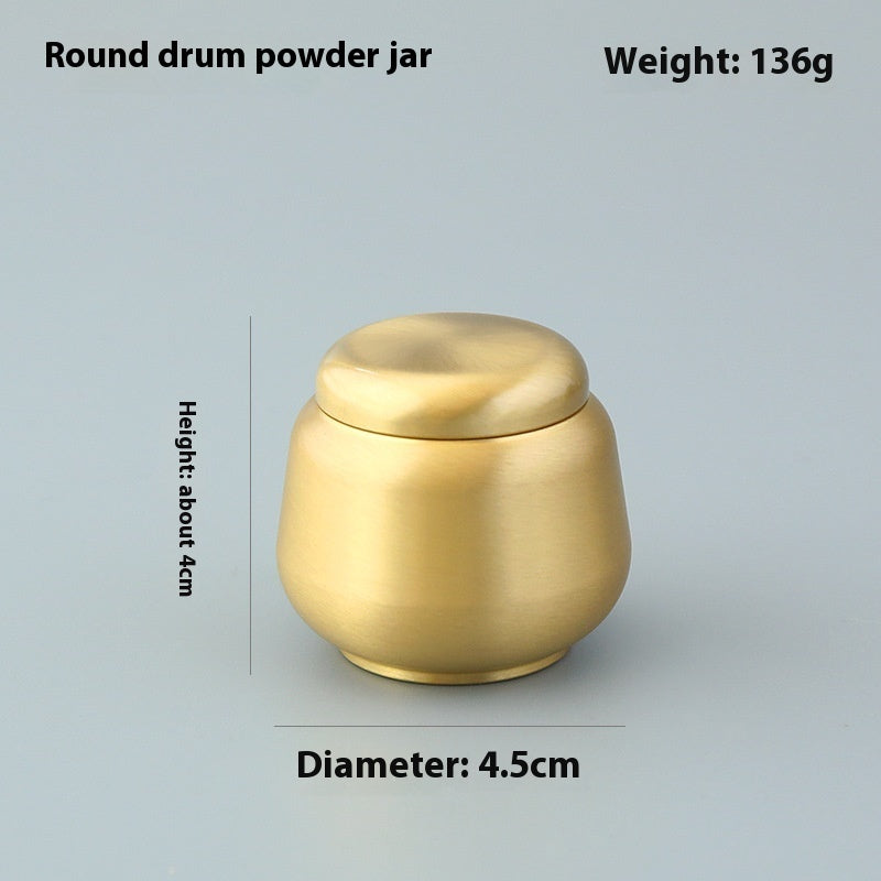 Pure Copper Fragrance Jar Brass Powder Bottle Mini Small Jar
