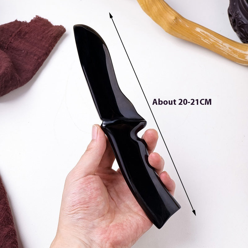 Obsidian Dagger Carving, Rough Stone Polishing, Home And Office Decoration