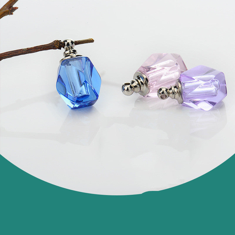 Ordinary Rice Carving Crystal Bottle Essential Oil Pendant