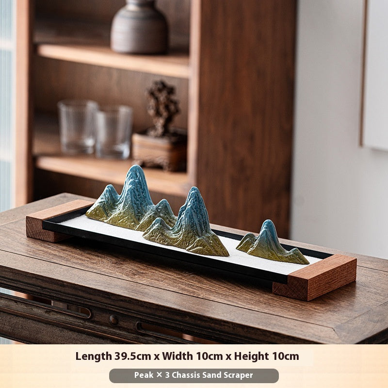Zen Ceramic Rockery Sand Table Decoration