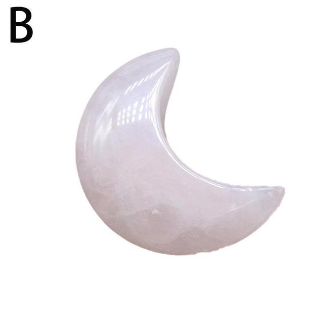 30mm Moon Crystal Jewelry Agate Jade Carving Crafts