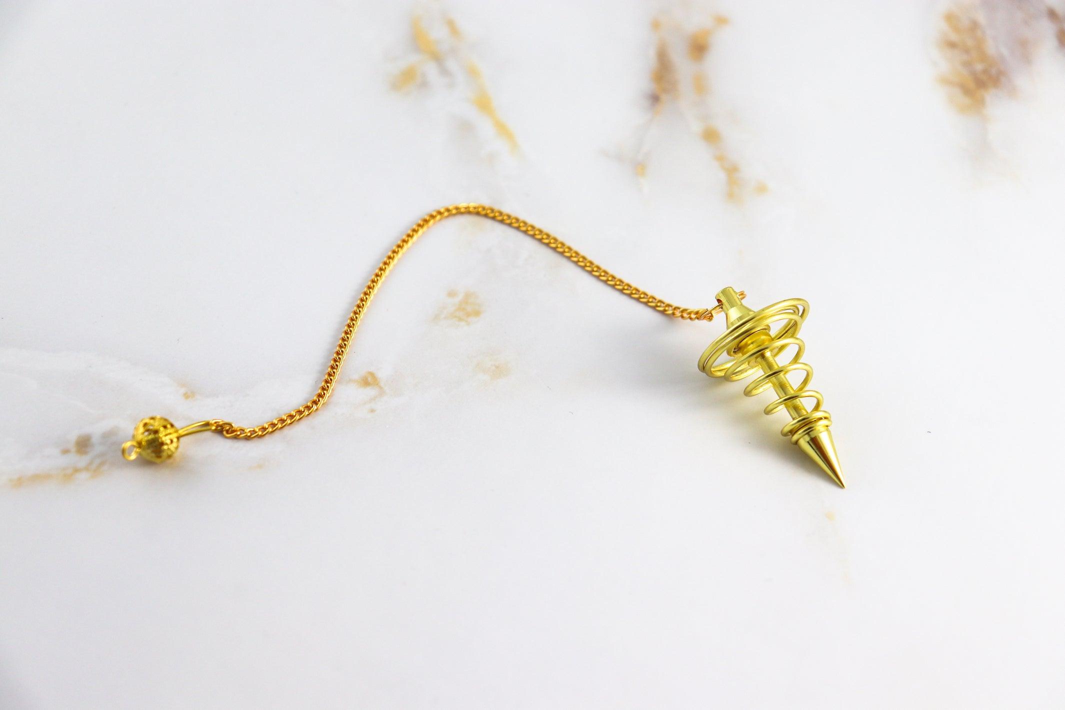 Spiral Pendulum - Golden Brass